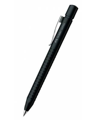 Ручка шариковая Faber-Castell Grip 2011 (144187) корпус пластик черный металлик синие чернила