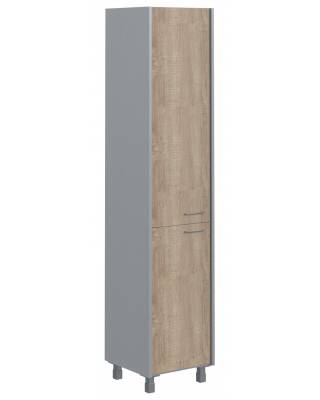 Шкаф колонка комбинированная OHC 45.2 Дуб Сонома светлый/Металлик