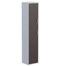 Шкаф колонка с глухой малой и средней дверьми СУ-1.8(L) Венге Магия/Металлик 406*365*1975