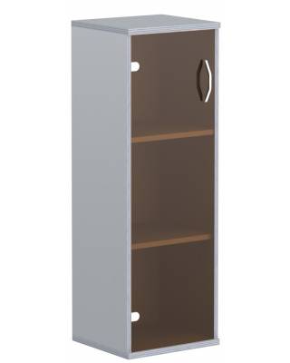 Шкаф колонка со стеклянной дверью СУ-2.4 Металлик 406*365*1200