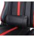 Кресло компьютерное  "GT Carbon GM-120", две подушки, экокожа, черное/красное, 531931. Фото товара с разных ракурсов.