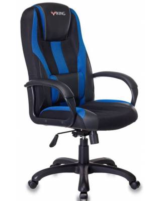 Кресло игровое Бюрократ VIKING-9/BL+BLUE черный/синий искусст.кожа/ткань главное фото