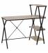 Стол на металлокаркасе BRABIX LOFT CD-004, 1200х535х1110 мм, 3 полки, цвет дуб натуральный, 641220. Фото товара с разных ракурсов.