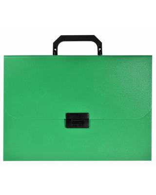 Папка-портфель Silwerhof Basic зеленый (255077-03) вкладышей:12 А4 пластик