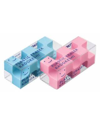 Ластик Kokuyo KESHI -U750 многогранный голубой/розовый (2шт)