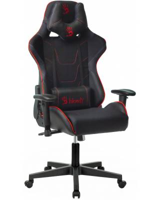 Кресло игровое A4Tech Bloody GC-400 черный/красный с подголов. крестов. пластик черный