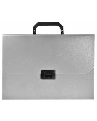 Папка-портфель Silwerhof Basic серый (255077-11) вкладышей:12 пластик