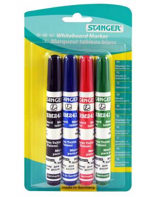 Набор маркеров для досок Stanger BM241 321003 скошенный пиш. наконечник 1-4мм 4цв.
