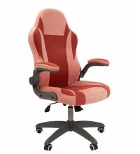 Игровое кресло Chairman game 55 Россия текстиль розовый-бордо