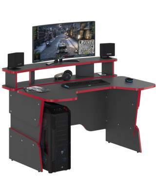 Стол игровой STG 1390 (антрацит-красный)