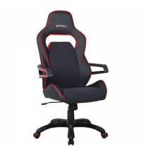 Кресло компьютерное  "Nitro GM-001", ткань, экокожа, черное, вставки красные, 531816
