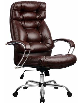 Кресло руководителя LK-14 №723 Ch (коричневая перфорированная кожа)