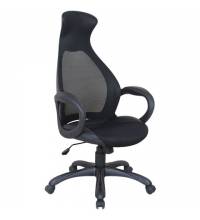 Кресло офисное  PREMIUM "Genesis EX-517", пластик черный, ткань/экокожа/сетка черная, 531574