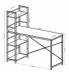 Стол на металлокаркасе BRABIX LOFT CD-005, 1200х520х1200 мм, 3 полки, цвет морёный дуб, 641221. Фото товара с разных ракурсов.