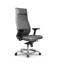 Кресло руководителя Metta L 1m 44M/4D Кожа перфорированная NewLeather (Серый)