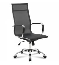 Кресло офисное  "Line EX-530", хром, сетка, черное, 531846