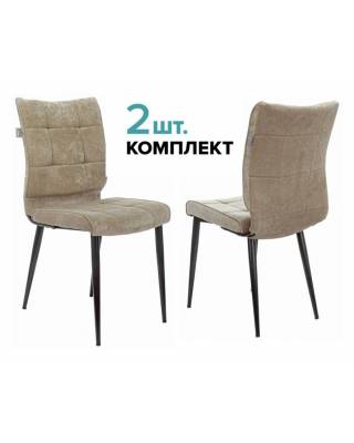 Стул для кухни KF-4_2 комплект 2шт песочный Light 21 металл черный на ножках (KF-4/LT21_2) главное фото