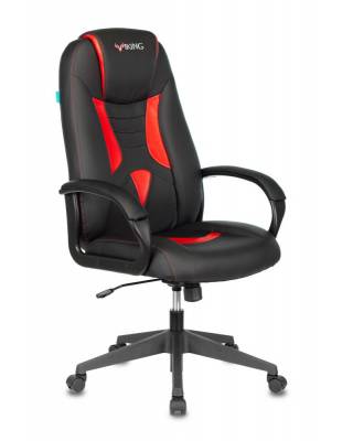 Кресло игровое геймерское Бюрократ VIKING-8N/BL-RED черный/красный искусственная кожа