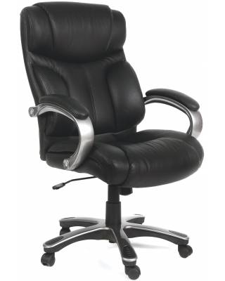 Кресло Chairman 435 (черная кожа)
