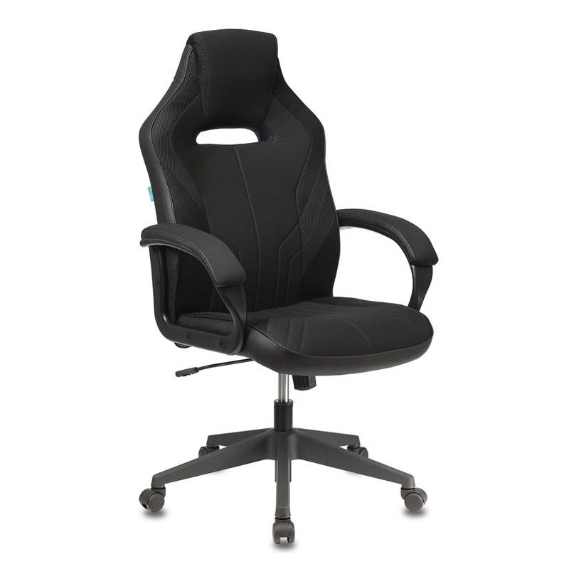 Кресло игровое геймерское Бюрократ VIKING 3 AERO BLACK EDITION черный искусст.кожа/ткань главное фото