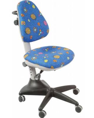 Детское кресло бюрократ KD-2 ("Божьи коровки" на синем фоне)