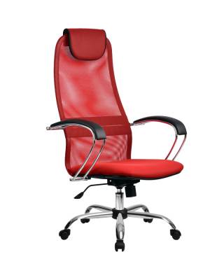 Кресло руководителя Метта BK-8 №22 Галакси-Лайт красное хром
