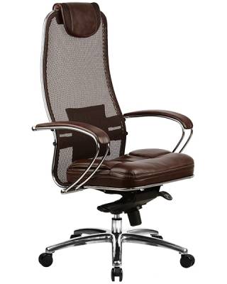 Кресло руководителя Samurai SL-1.02 (коричневая кожа)