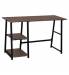 Стол на металлокаркасе BRABIX LOFT CD-006, 1200х500х730 мм, 2 полки, цвет морёный дуб, 641224. Фото товара с разных ракурсов.