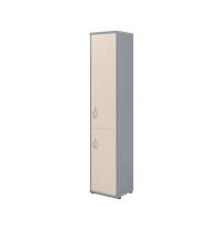 Шкаф колонка с глухой средней и малой дверьми СУ-1.3(R) Клен/Металлик 406*365*1975 