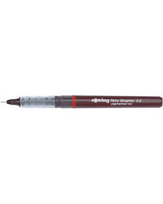 Ручка для черчения Rotring Tikky Graphic 1904752 0.2мм черн.:черные корпус бордовый