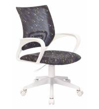 Кресло детское Бюрократ KD-W4 черный/синий регата крестов. пластик белый пластик белый