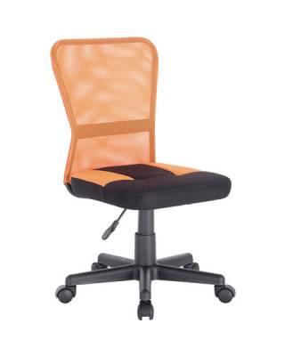 Кресло компактное  "Smart MG-313", без подлокотников, комбинированное, черное/оранжевое, 531844