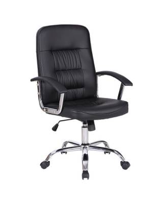 Кресло  "Bit EX-550", хром, экокожа, черное, 531838