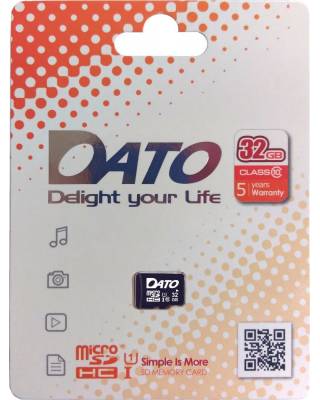 Флеш карта microSDHC 32Gb Class10 Dato DTTF032GUIC10