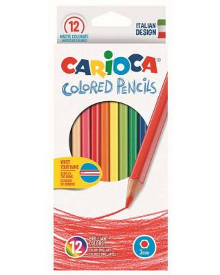 Карандаши цветные Carioca HEXAGONAL 40380 шестигранные 12цв. коробка/европод.