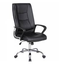 Кресло офисное  "Forward EX-570", хром, экокожа, черное, 531837