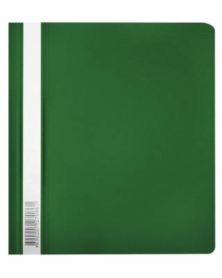 Папка-скоросшиватель Бюрократ Люкс -PSL20A5GRN A5 прозрач.верх.лист пластик зеленый