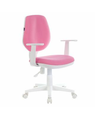 Кресло  "Fancy MG-201W", с подлокотниками, пластик белый, розовое, 532409, MG-201W_532409