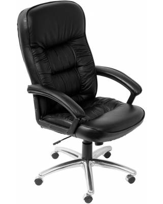 Кресло бюрократ T-9908 AXSN-AB (Черная кожа)