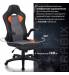 Кресло компьютерное  "Skill GM-005", откидные подлокотники, экокожа, черное/оранжевое, 532495. Фото товара с разных ракурсов.
