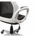 Кресло офисное  PREMIUM "Genesis EX-517", пластик белый, ткань/экокожа/сетка черная. Фото товара с разных ракурсов.