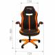 Игровое кресло Chairman game 19 Россия текстиль черно-оранжевый. Фото товара с разных ракурсов.