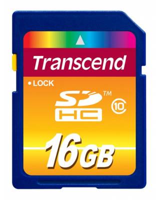 Флеш карта SDHC 16Gb Class10 Transcend TS16GSDHC10 Premium w/o adapter