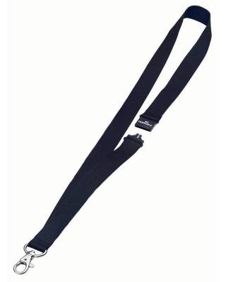 Шнур для бейджа Durable 8137-01 44х2см карабин+боковой замок шнур:черный текстильный (упак.:10шт)