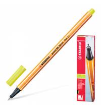Ручка капиллярная (линер) STABILO "Point 88", НЕНОВАЯ ЖЕЛТАЯ, корпус оранжевый, линия письма 0,4 мм, 88/024