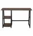 Стол на металлокаркасе BRABIX LOFT CD-006, 1200х500х730 мм, 2 полки, цвет морёный дуб, 641224. Фото товара с разных ракурсов.
