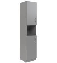 Шкаф колонка с 2-мя глухими малыми дверьми SR-5U.4(L) Серый 386х375х1815