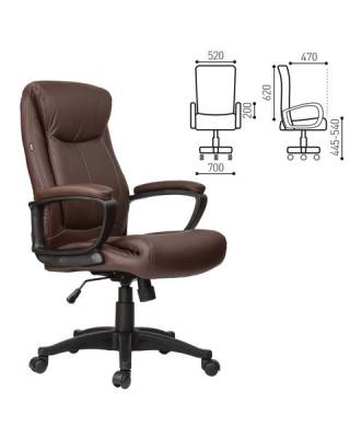 Кресло офисное  "Enter EX-511", экокожа, коричневое, 531163