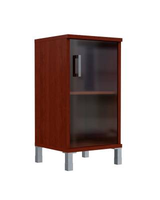 Шкаф-колонка низкая со стеклянной дверью B 411.5 Бургунди 475х450х920  главное фото
