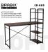 Стол на металлокаркасе BRABIX LOFT CD-005, 1200х520х1200 мм, 3 полки, цвет морёный дуб, 641221